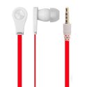 AURICOLARE STEREO SILICONE per MP3, MP4 JACK 3,5mm ANTI-GROVIGLIO COLORE ROSSO