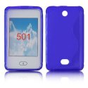 CUSTODIA GEL TPU SILICONE DOUBLE per NOKIA ASHA 501 COLORE BLU CUSTODIA GEL TPU SILICONE DOUBLE per NOKIA ASHA 501 COLORE BLU