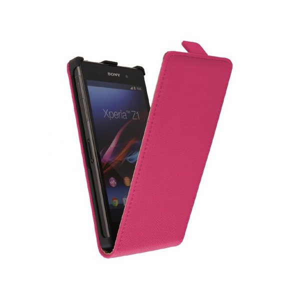 CUSTODIA FLIP VERTICALE SLIM PELLE per SONY XPERIA Z1, L39H, C6902, C6903, C6906, C6943, HONAMI COLORE ROSA CUSTODIA FLIP VERTICALE SLIM PELLE per SONY XPERIA Z1, L39H, C6902, C6903, C6906, C6943, HONAMI COLORE ROSA