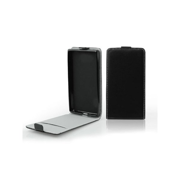 CUSTODIA FLIP VERTICALE SLIM PELLE per LG OPTIMUS L5 II, E460 CON INTERNO IN TPU SILICONE COLORE NERO CUSTODIA FLIP VERTICALE SLIM PELLE per LG OPTIMUS L5 II, E460 CON INTERNO IN TPU SILICONE COLORE NERO