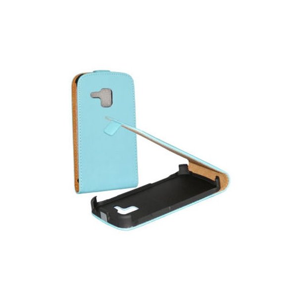 CUSTODIA FLIP VERTICALE SLIM PELLE per SAMSUNG S7562 GALAXY S DUOS, S7560 GALAXY TREND, S7580 COLORE AZZURRO CUSTODIA FLIP VERTICALE SLIM PELLE per SAMSUNG S7562 GALAXY S DUOS, S7560 GALAXY TREND, S7580 COLORE AZZURRO