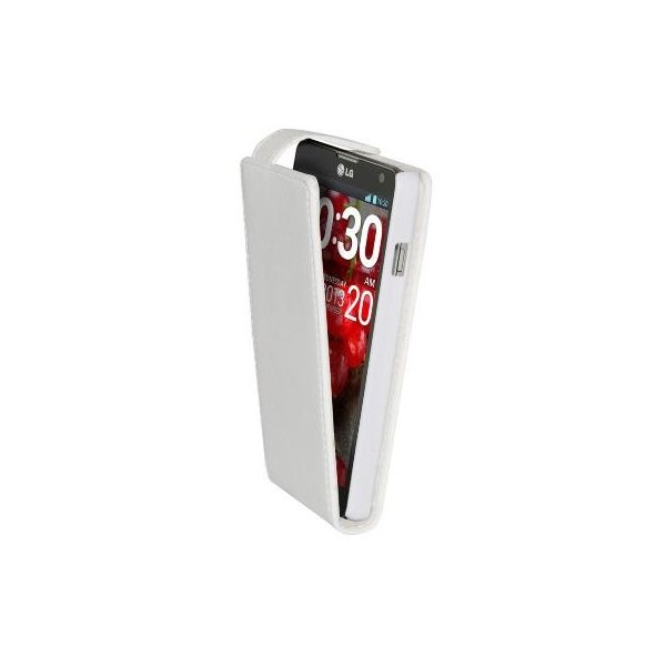 CUSTODIA FLIP VERTICALE PELLE per LG OPTIMUS L9 II, D605 COLORE BIANCO CUSTODIA FLIP VERTICALE PELLE per LG OPTIMUS L9 II, D605 COLORE BIANCO