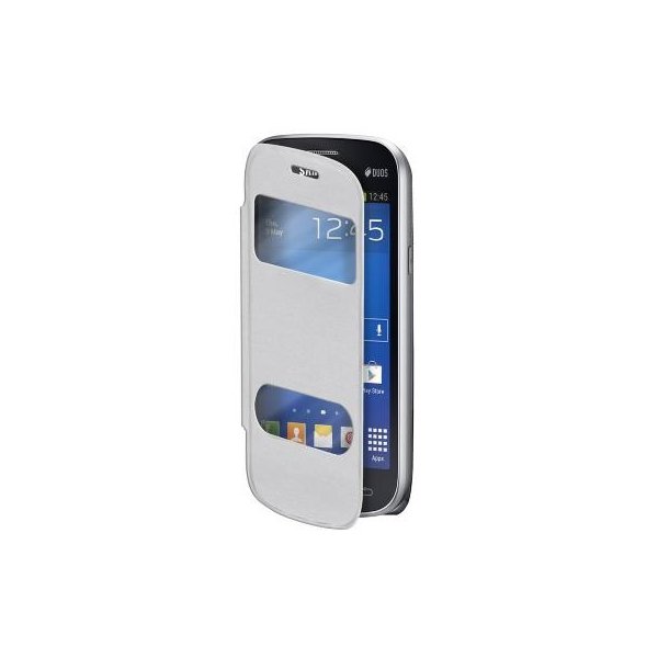 CUSTODIA FLIP ORIZZONTALE per SAMSUNG S7390 GALAXY FRESH, S7392 CON DOPPIA FINESTRA IDENTIFICATIVO CHIAMANTE BIANCO CUSTODIA FLIP ORIZZONTALE per SAMSUNG S7390 GALAXY FRESH, S7392 CON DOPPIA FINESTRA IDENTIFICATIVO CHIAMANTE BIANCO