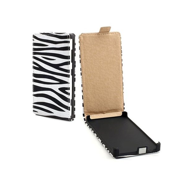 CUSTODIA FLIP VERTICALE SLIM PELLE per SAMSUNG S7562 GALAXY S DUOS, S7560 GALAXY TREND, S7580 FANTASIA ZEBRA CUSTODIA FLIP VERTICALE SLIM PELLE per SAMSUNG S7562 GALAXY S DUOS, S7560 GALAXY TREND, S7580 FANTASIA ZEBRA