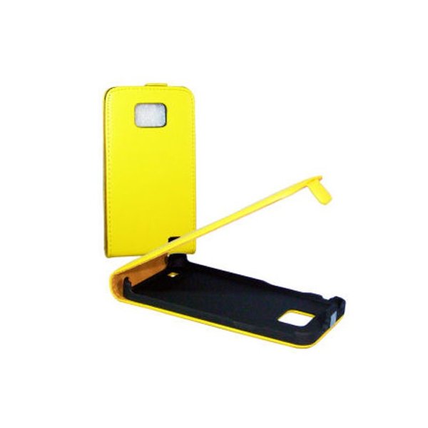 CUSTODIA FLIP VERTICALE SLIM PELLE per SAMSUNG I9100 GALAXY S2, I9105 GALAXY S2 PLUS COLORE GIALLO CUSTODIA FLIP VERTICALE SLIM PELLE per SAMSUNG I9100 GALAXY S2, I9105 GALAXY S2 PLUS COLORE GIALLO