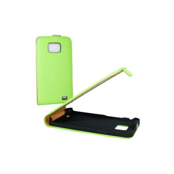 CUSTODIA FLIP VERTICALE SLIM PELLE per SAMSUNG I9100 GALAXY S2, I9105 GALAXY S2 PLUS COLORE VERDE CUSTODIA FLIP VERTICALE SLIM PELLE per SAMSUNG I9100 GALAXY S2, I9105 GALAXY S2 PLUS COLORE VERDE