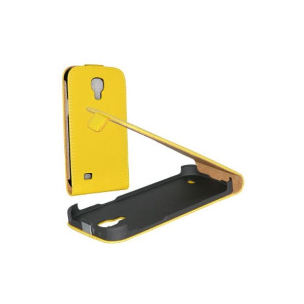 CUSTODIA FLIP VERTICALE SLIM PELLE per SAMSUNG I9190 GALAXY S4 MINI, I9192, I9195 COLORE GIALLO CUSTODIA FLIP VERTICALE SLIM PELLE per SAMSUNG I9190 GALAXY S4 MINI, I9192, I9195 COLORE GIALLO