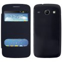 CUSTODIA FLIP COVER ORIZZONTALE per SAMSUNG I8260 GALAXY CORE, I8262 CON DOPPIA FINESTRA IDENTIFICATIVO CHIAMANTE BLU CUSTODIA FLIP COVER ORIZZONTALE per SAMSUNG I8260 GALAXY CORE, I8262 CON DOPPIA FINESTRA IDENTIFICATIVO CHIAMANTE BLU