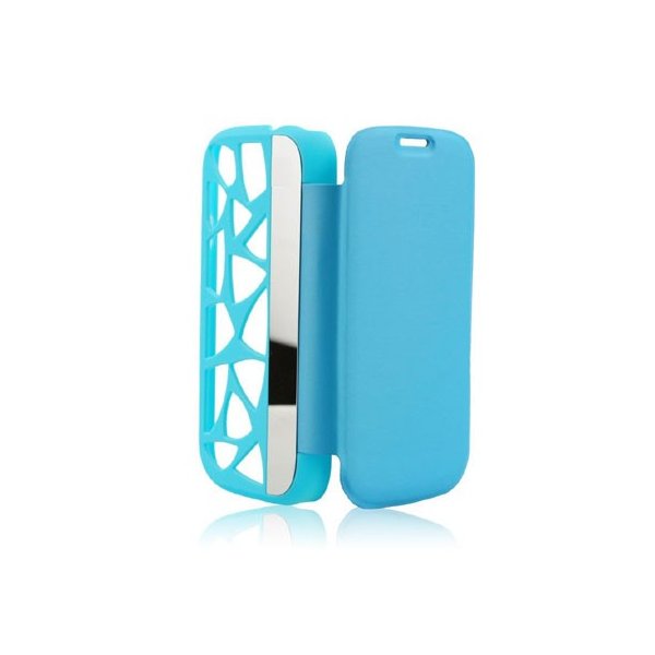CUSTODIA FLIP ORIZZONTALE per SAMSUNG I9500 GALAXY S4 CON PARTE POSTERIORE FORATA E SPECCHIETTO LATERALE COLORE AZZURRO CUSTODIA FLIP ORIZZONTALE per SAMSUNG I9500 GALAXY S4 CON PARTE POSTERIORE FORATA E SPECCHIETTO LATERALE COLORE AZZURRO