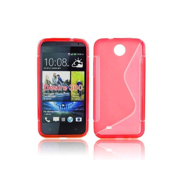 CUSTODIA GEL TPU SILICONE DOUBLE per HTC DESIRE 300 COLORE ROSSO CUSTODIA GEL TPU SILICONE DOUBLE per HTC DESIRE 300 COLORE ROSSO