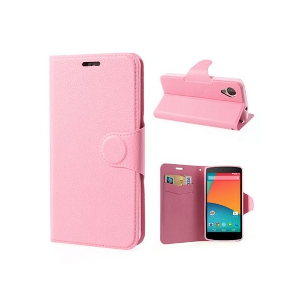 CUSTODIA per LG NEXUS 5 (D820) ORIZZONTALE SLIM SIMILPELLE CON STAND, PORTA CARTE ED INTERNO IN TPU SILICONE COLORE ROSA CUSTODIA per LG NEXUS 5 (D820) ORIZZONTALE SLIM SIMILPELLE CON STAND, PORTA CARTE ED INTERNO IN TPU SILICONE COLORE ROSA