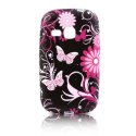 CUSTODIA GEL TPU SILICONE per SAMSUNG S6310 GALAXY YOUNG, S6312 FANTASIA FIORI E FARFALLE ROSA SU SFONDO NERO CUSTODIA GEL TPU SILICONE per SAMSUNG S6310 GALAXY YOUNG, S6312 FANTASIA FIORI E FARFALLE ROSA SU SFONDO NERO