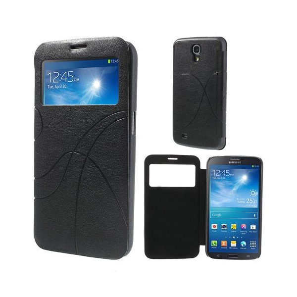 CUSTODIA FLIP ORIZZONTALE PELLE per SAMSUNG I9200 GALAXY MEGA FANTASIA GROOVE COLORE NERO CON FINESTRA IDENTIFICATIVO CHIAMANTE CUSTODIA FLIP ORIZZONTALE PELLE per SAMSUNG I9200 GALAXY MEGA FANTASIA GROOVE COLORE NERO CON FINESTRA IDENTIFICATIVO CHIAMANTE