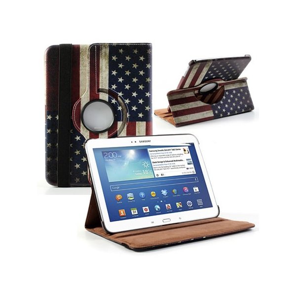 CUSTODIA BOOK PELLE GIREVOLE per SAMSUNG P5200 GALAXY TAB 3 10.1, P5210, 10.1" POLLICI FANTASIA BANDIERA USA ANTICATA CUSTODIA BOOK PELLE GIREVOLE per SAMSUNG P5200 GALAXY TAB 3 10.1, P5210, 10.1" POLLICI FANTASIA BANDIERA USA ANTICATA