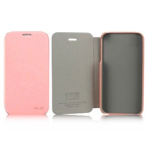 CUSTODIA FLIP ORIZZONTALE PELLE per SAMSUNG GALAXY I8260 GALAXY CORE, I8262 GALAXY CORE DUOS COLORE ROSA BLISTER ENLAND