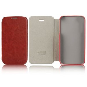 CUSTODIA FLIP ORIZZONTALE PELLE per SAMSUNG GALAXY I8260 GALAXY CORE, I8262 GALAXY CORE DUOS COLORE MARRONE BLISTER ENLAND