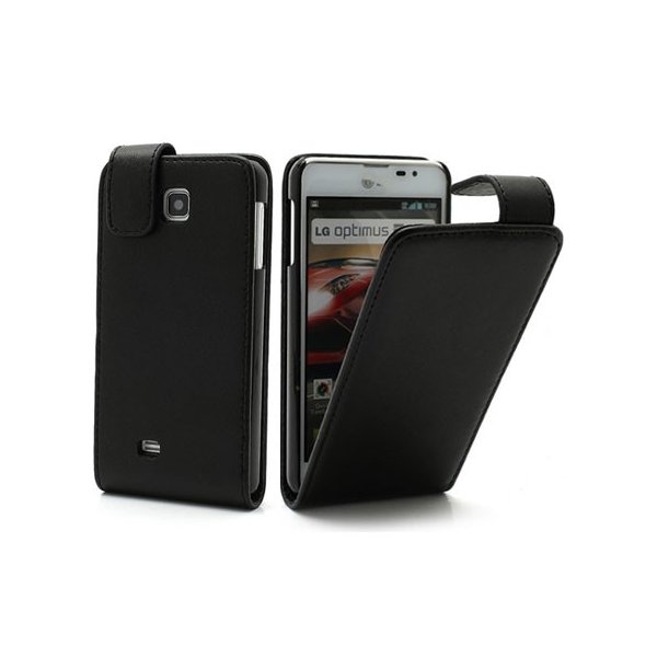 CUSTODIA FLIP VERTICALE PELLE per LG OPTIMUS F5, P875 COLORE NERO CUSTODIA FLIP VERTICALE PELLE per LG OPTIMUS F5, P875 COLORE NERO