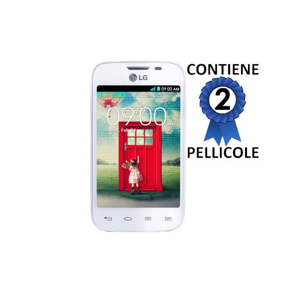 PELLICOLA PROTEGGI DISPLAY per LG L40 DUAL, D170 CONFEZIONE 2 PEZZI PELLICOLA PROTEGGI DISPLAY per LG L40 DUAL, D170 CONFEZIONE 2 PEZZI