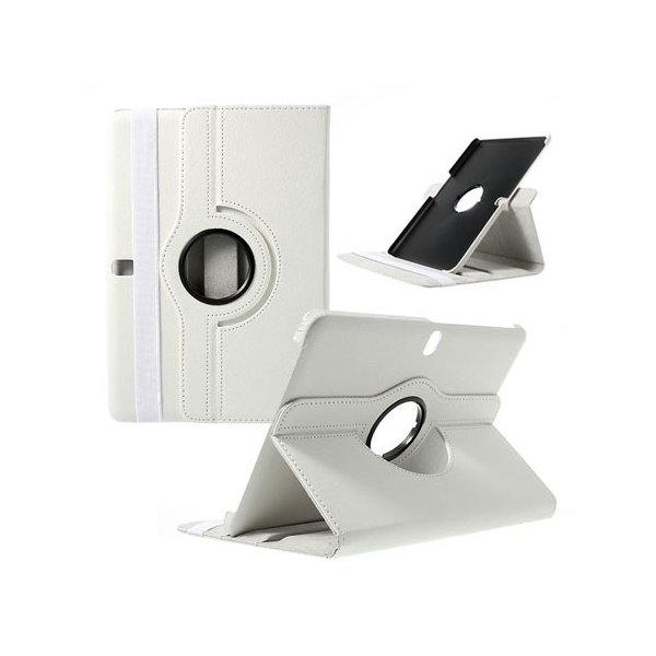 CUSTODIA BOOK PELLE GIREVOLE per SAMSUNG GALAXY TAB PRO 10.1, SM-T520, SM-T525 CON STAND E CHIUSURA AD ELASTICO COLORE BIANCO CUSTODIA BOOK PELLE GIREVOLE per SAMSUNG GALAXY TAB PRO 10.1, SM-T520, SM-T525 CON STAND E CHIUSURA AD ELASTICO COLORE BIANCO