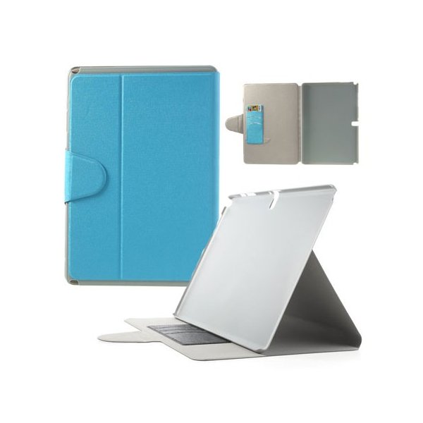 CUSTODIA BOOK ORIZZONTALE per SAMSUNG GALAXY NOTE PRO 12.2, SM-P900 CON STAND E TASCHE PORTA CARTE COLORE AZZURRO CUSTODIA BOOK ORIZZONTALE per SAMSUNG GALAXY NOTE PRO 12.2, SM-P900 CON STAND E TASCHE PORTA CARTE COLORE AZZURRO
