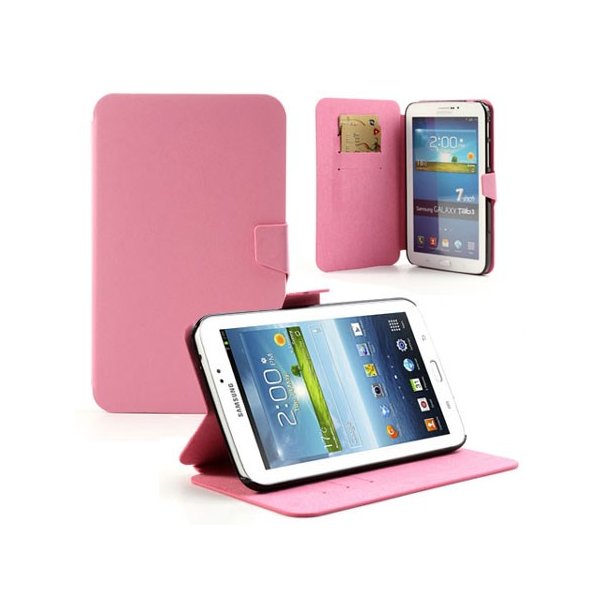 CUSTODIA BOOK ORIZZONTALE PELLE per SAMSUNG P3200 GALAXY TAB 3 7.0, P3210 CON STAND E TASCHE PORTA CARTE COLORE ROSA CUSTODIA BOOK ORIZZONTALE PELLE per SAMSUNG P3200 GALAXY TAB 3 7.0, P3210 CON STAND E TASCHE PORTA CARTE COLORE ROSA