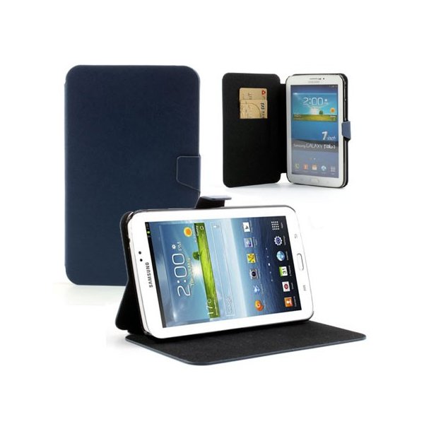 CUSTODIA BOOK ORIZZONTALE PELLE per SAMSUNG P3200 GALAXY TAB 3 7.0, P3210 CON STAND E TASCHE PORTA CARTE COLORE BLU CUSTODIA BOOK ORIZZONTALE PELLE per SAMSUNG P3200 GALAXY TAB 3 7.0, P3210 CON STAND E TASCHE PORTA CARTE COLORE BLU