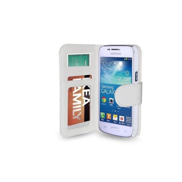 CUSTODIA FLIP ORIZZONTALE per SAMSUNG G3500 GALAXY CORE PLUS, G3502 GALAXY TREND 3 CON TASCHE PORTA CARTE COLORE BIANCO CUSTODIA FLIP ORIZZONTALE per SAMSUNG G3500 GALAXY CORE PLUS, G3502 GALAXY TREND 3 CON TASCHE PORTA CARTE COLORE BIANCO