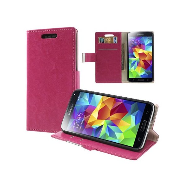 CUSTODIA FLIP ORIZZONTALE SIMILPELLE per SAMSUNG G900F GALAXY S5, S5 NEO G903F CON STAND E PORTA CARTE COLORE FUCSIA CUSTODIA FLIP ORIZZONTALE SIMILPELLE per SAMSUNG G900F GALAXY S5, S5 NEO G903F CON STAND E PORTA CARTE COLORE FUCSIA