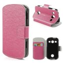 CUSTODIA FLIP ORIZZONTALE PELLE per SAMSUNG S7710 GALAXY XCOVER 2 CON STAND E TASCHE PORTA CARTE FANTASIA CROSS COLORE FUCSIA CUSTODIA FLIP ORIZZONTALE PELLE per SAMSUNG S7710 GALAXY XCOVER 2 CON STAND E TASCHE PORTA CARTE FANTASIA CROSS COLORE FUCSIA