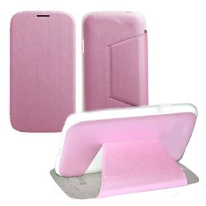 CUSTODIA FLIP ORIZZONTALE PELLE per HTC ONE 2 ( M8 ), ONE M8s CON STAND COLORE ROSA BLISTER SWIFT