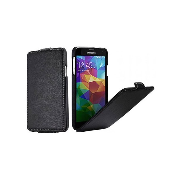 CUSTODIA FLIP VERTICALE ULTRA SLIM SIMILPELLE per SAMSUNG G900F GALAXY S5, GALAXY S5 NEO G903F COLORE NERO CUSTODIA FLIP VERTICALE ULTRA SLIM SIMILPELLE per SAMSUNG G900F GALAXY S5, GALAXY S5 NEO G903F COLORE NERO