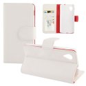 CUSTODIA per LG NEXUS 5 (D820) ORIZZONTALE SIMILPELLE RUVIDA CON STAND E TASCHE PORTA CARTE COLORE BIANCO CON INTERNO ROSSO CUSTODIA per LG NEXUS 5 (D820) ORIZZONTALE SIMILPELLE RUVIDA CON STAND E TASCHE PORTA CARTE COLORE BIANCO CON INTERNO ROSSO