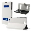 CUSTODIA FLIP ORIZZONTALE SLIM per HUAWEI HONOR 3C CON DOPPIA FINESTRA ID E STAND COLORE BIANCO CUSTODIA FLIP ORIZZONTALE SLIM per HUAWEI HONOR 3C CON DOPPIA FINESTRA ID E STAND COLORE BIANCO