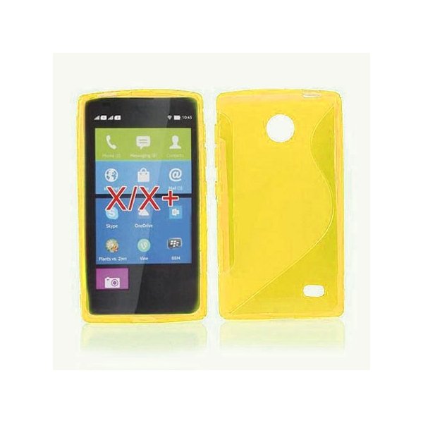 CUSTODIA GEL TPU SILICONE DOUBLE per NOKIA X, X+ COLORE GIALLO CUSTODIA GEL TPU SILICONE DOUBLE per NOKIA X, X+ COLORE GIALLO
