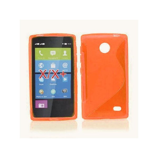 CUSTODIA GEL TPU SILICONE DOUBLE per NOKIA X, X+ COLORE ARANCIONE CUSTODIA GEL TPU SILICONE DOUBLE per NOKIA X, X+ COLORE ARANCIONE