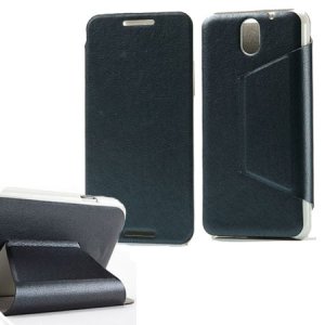 CUSTODIA FLIP ORIZZONTALE PELLE per HTC DESIRE 610 CON STAND COLORE NERO BLISTER SWIFT