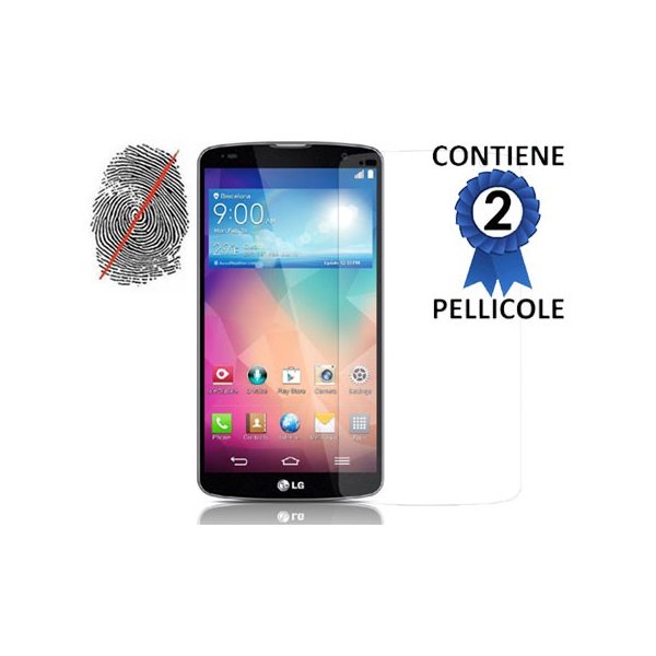 PELLICOLA PROTEGGI DISPLAY ANTI IMPRONTA per LG G PRO 2, D837, D838, F350 CONFEZIONE 2 PEZZI PELLICOLA PROTEGGI DISPLAY ANTI IMPRONTA per LG G PRO 2, D837, D838, F350 CONFEZIONE 2 PEZZI