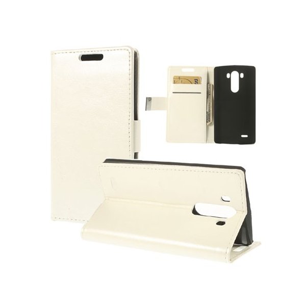 CUSTODIA FLIP ORIZZONTALE PELLE per LG G3 D850, D855, LS990 CON STAND E TASCHE PORTA CARTE COLORE BIANCO CUSTODIA FLIP ORIZZONTALE PELLE per LG G3 D850, D855, LS990 CON STAND E TASCHE PORTA CARTE COLORE BIANCO