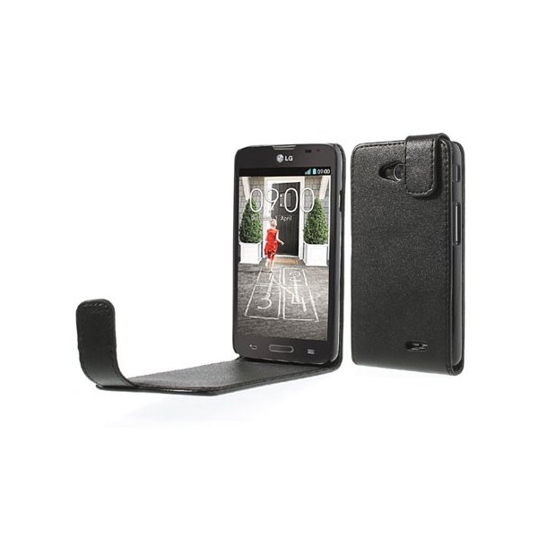 CUSTODIA FLIP VERTICALE PELLE per LG L70 D320N, L70 DUAL SIM D325 COLORE NERO CUSTODIA FLIP VERTICALE PELLE per LG L70 D320N, L70 DUAL SIM D325 COLORE NERO