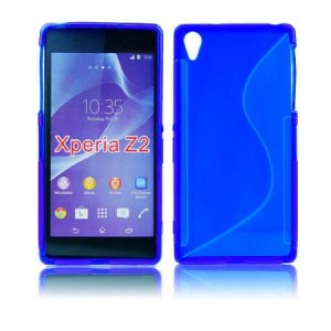 CUSTODIA GEL TPU SILICONE DOUBLE per SONY XPERIA Z2 COLORE BLU