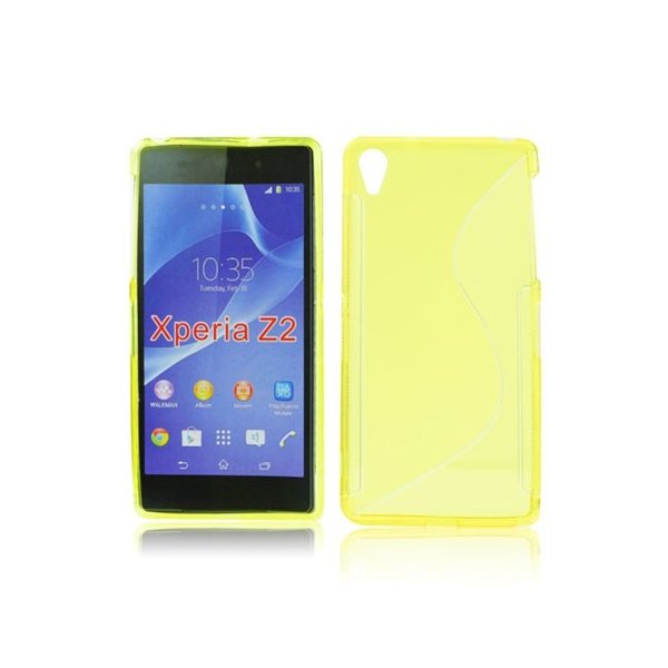 CUSTODIA GEL TPU SILICONE DOUBLE per SONY XPERIA Z2 COLORE GIALLO