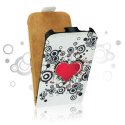 CUSTODIA FLIP VERTICALE SLIM PELLE per SONY XPERIA M FANTASIA CUORE ROSSO CUSTODIA FLIP VERTICALE SLIM PELLE per SONY XPERIA M FANTASIA CUORE ROSSO
