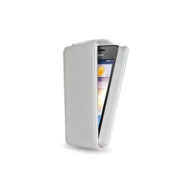 CUSTODIA FLIP VERTICALE PELLE per HUAWEI ASCEND Y330 COLORE BIANCO CUSTODIA FLIP VERTICALE PELLE per HUAWEI ASCEND Y330 COLORE BIANCO