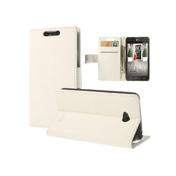 CUSTODIA FLIP ORIZZONTALE PELLE per LG L70 D320N, L70 DUAL SIM D325 CON STAND E TASCHE PORTA CARTE COLORE BIANCO CUSTODIA FLIP ORIZZONTALE PELLE per LG L70 D320N, L70 DUAL SIM D325 CON STAND E TASCHE PORTA CARTE COLORE BIANCO