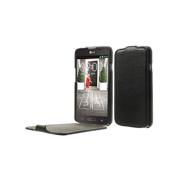 CUSTODIA FLIP VERTICALE ULTRA SLIM PELLE per LG L70 D320N, L70 DUAL SIM D325 COLORE NERO CUSTODIA FLIP VERTICALE ULTRA SLIM PELLE per LG L70 D320N, L70 DUAL SIM D325 COLORE NERO