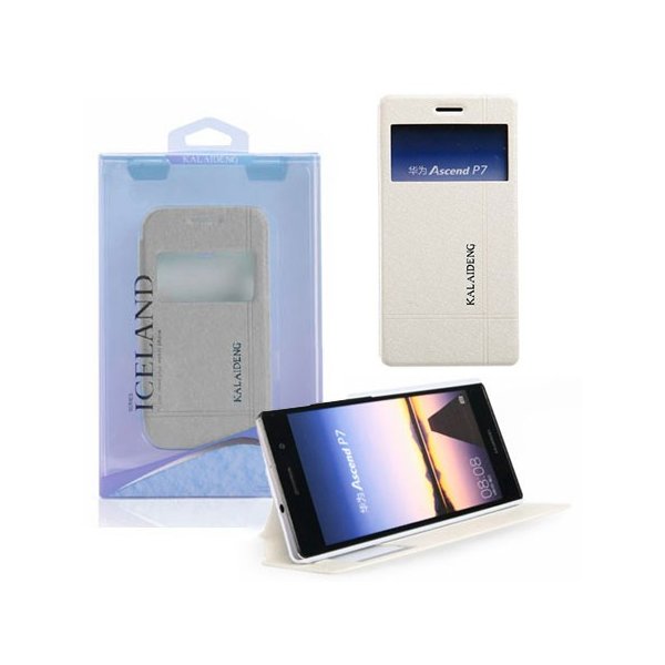 CUSTODIA FLIP ORIZZONTALE per HUAWEI ASCEND P7 CON STAND E FINESTRA ID COLORE BIANCO EFFETTO CROSS ICELAND II BLISTER CUSTODIA FLIP ORIZZONTALE per HUAWEI ASCEND P7 CON STAND E FINESTRA ID COLORE BIANCO EFFETTO CROSS ICELAND II BLISTER