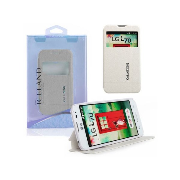 CUSTODIA FLIP ORIZZONTALE per LG L70 D320N, L70 DUAL SIM D325 CON STAND E FINESTRA ID BIANCO EFFETTO CROSS ICELAND II BLISTER CUSTODIA FLIP ORIZZONTALE per LG L70 D320N, L70 DUAL SIM D325 CON STAND E FINESTRA ID BIANCO EFFETTO CROSS ICELAND II BLISTER