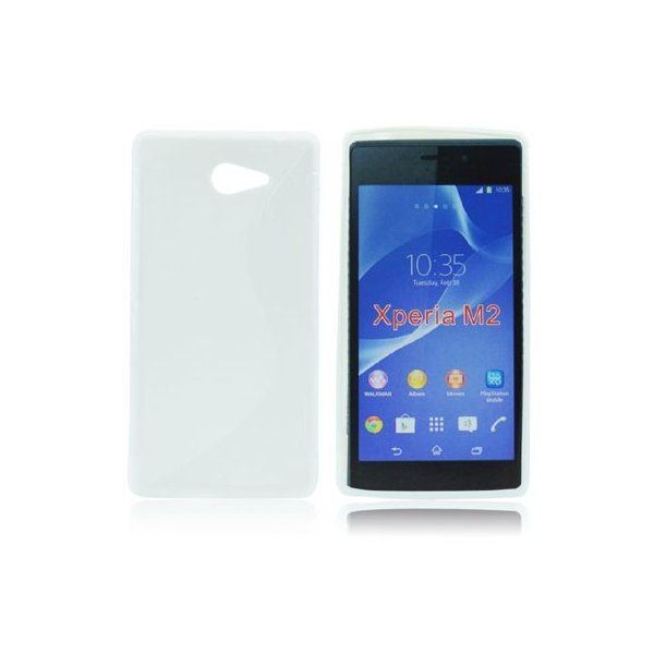 CUSTODIA GEL TPU SILICONE DOUBLE per SONY XPERIA M2 COLORE BIANCO CUSTODIA GEL TPU SILICONE DOUBLE per SONY XPERIA M2 COLORE BIANCO