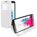 CUSTODIA FLIP ORIZZONTALE PELLE per LG G3 D850, D855, LS990 CON FINESTRA ID ED INTERNO IN TPU SILICONE COLORE BIANCO CUSTODIA FLIP ORIZZONTALE PELLE per LG G3 D850, D855, LS990 CON FINESTRA ID ED INTERNO IN TPU SILICONE COLORE BIANCO