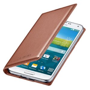 CUSTODIA FLIP COVER ORIGINALE SAMSUNG per G900 GALAXY S5 COLORE ROSA GOLD EF-WG900BFEGWW BLISTER